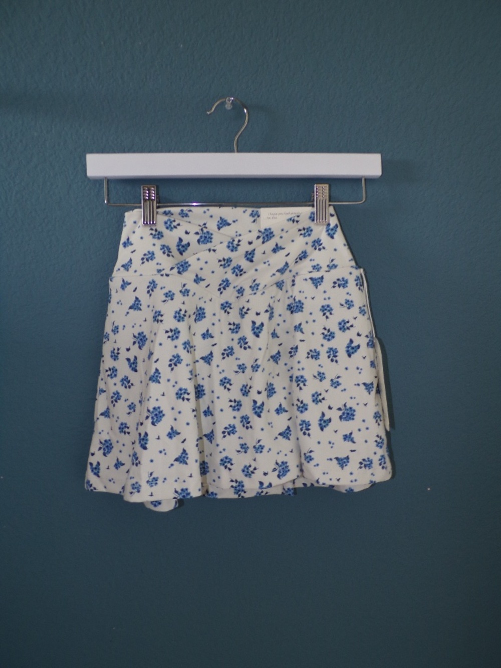 Blogilates Crisscross Slit Skort Blue Floral XS NWT Target Collection
